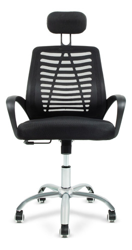 Cadeira De Escritório Best Chair Mesh Giratoria Bc-201 Ergonômica  Preta Com Estofado De Mesh