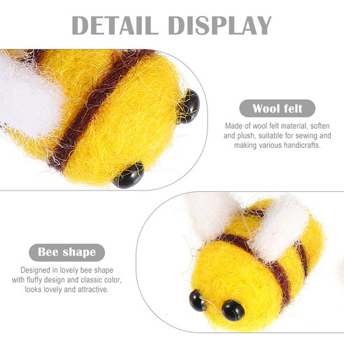 Abeja De Fieltro Con Decoración Floral, 25 Unidades