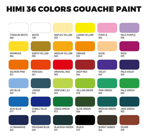 Juego De Pintura Gouache Con 36 Colores 3 Pinceles