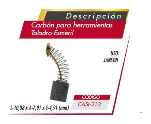 Carbon Esmeril Y Taladro Janson Casi-213