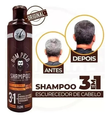 2 Shampoo Escurecedor De Cabelo Branco Hidrata E Nutri