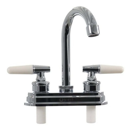 Imagen 1 de 7 de Mezcladora Lavabo Llave Grifo Baño Cromado Inoxidable 4'' Cromo