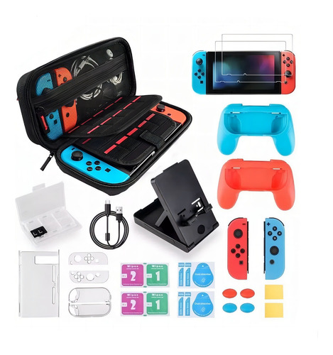 Kit De Estuche Y Accesorios Para Nintendo Switch 25 En 1