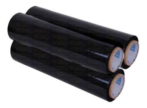 Film Strech Rollo Alusa Negro 250m X3 Rollos