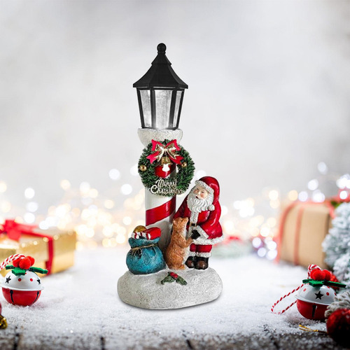 Estatua De Papá Noel Que , Adorno Navideño Luminoso,