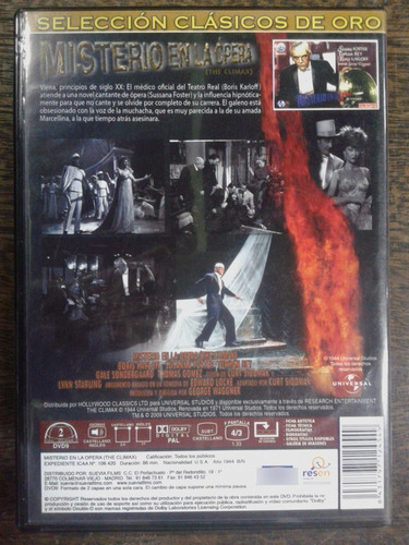 Imagen 2 de 3 de Misterio En La Opera (1944) * Dvd Original *