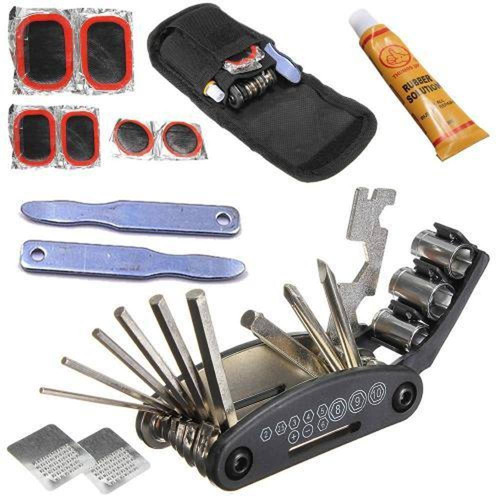 Kit Reparo Bike Ferramentas Chaves+remendo Para Pneu