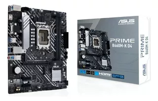 Motherboard Asus Prime B660m-k D4 Intel 12va 13va Gen Color Negro