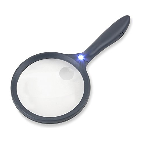 Lupa De Mano Con Luz Led Carson, 2 Lupas Con 4 Aumentos