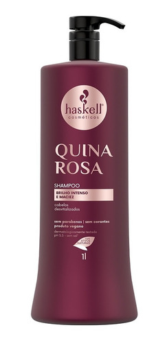 Shampoo Quina Rosa Haskell 1 Litro Para Cabelos Danificados
