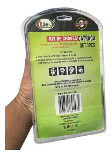 Imagem 5 de 5 de Jogo Chave Estrela Catraca Reversível Curvada 3 Peças 4798
