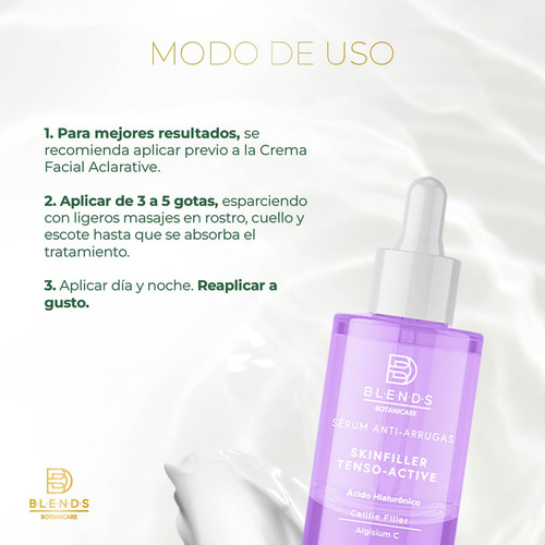 Sérum Facial Skinfiller Blends Botanicare 30ml Tipo de piel Todo tipo de piel