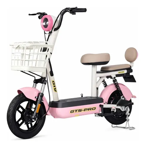 Bicicleta Elétrica Gold 500w Branco/rosa Não Precisa Cnh Rosa
