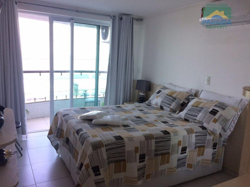 Imagem 2 de 15 de Apartamento Mobiliado Tipo Flat Beira Mar - Venda Ou Locação - Praia De Manaíra - João Pessoa - Pb - Ap0921