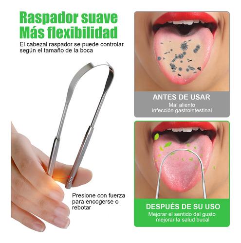 Espátula De Lengua Limpia La Boca Con Caja 3pcs