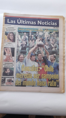 Diario Las Últimas Noticias 2003 Gonzalez  Chile Campeon(d86