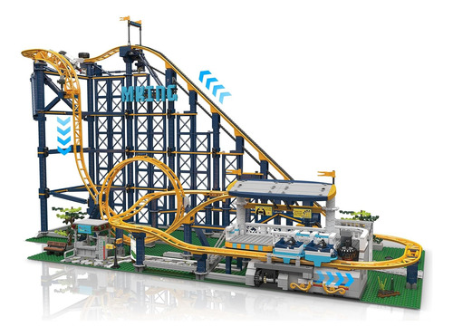 Juego De Construcción De Montaña Rusa Con Tren De Pasajeros