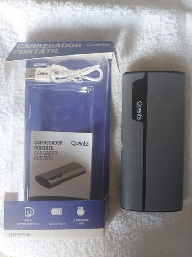 Quanta, Cargador Portátil 12.000 Mha 2 Usb