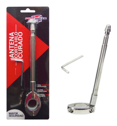 Antena Para Moto, Corta Hilo Curado, Pro-biker Maxima Seguri