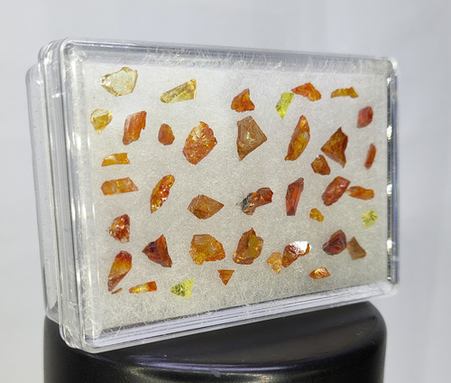 Mineral Raro Esfalerita Gema Tangerina Lote #2 (Usado)