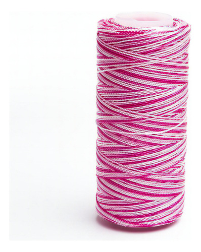 Caja 6 Pzs Hilo Crochet Nylon Sedificado Selanusa Color Rosa/blanco