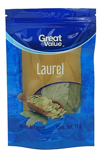 2 Pza Hojas De Laurel Great Value 15 G