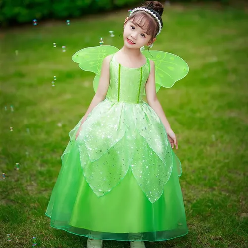 Vestidos tienda campanita para niña hotsell