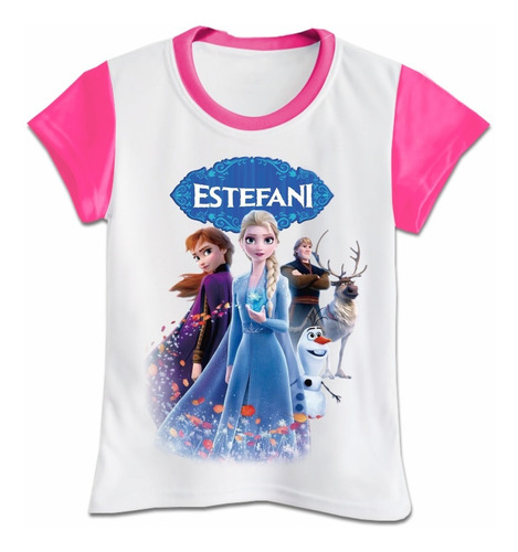 Franela Camisa Niña Frozen Elsa Y Anna Algodon