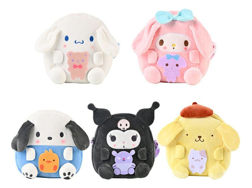 Cartera Bandolera Peluche My Melody Cinnamorol Kuromi