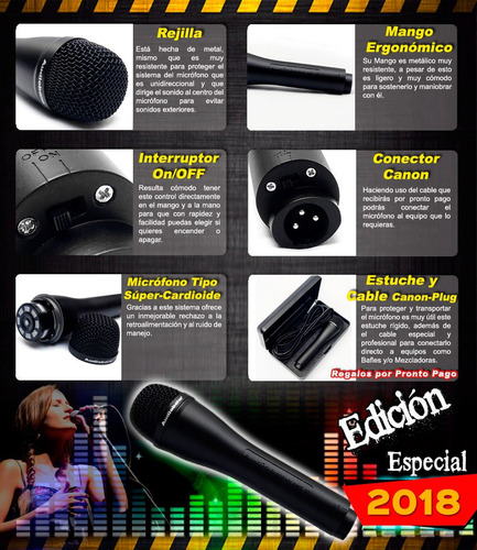 Imagen 4 de 10 de Microfono Audiobahn Unidireccional Alambrico Supercardioide