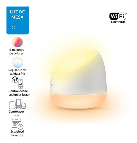 Imagen 4 de 9 de Lampara Inteligente Wifi Wiz Squire Dualzone 9w