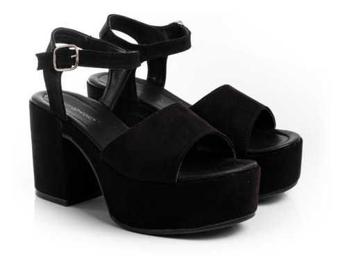 Imagen 6 de 9 de Sandalias Mujer Plataformas Zapatos Vestir Fiesta Taco Palo