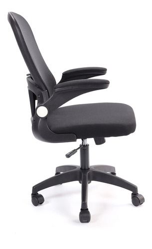 Imagen 5 de 6 de Silla De Escritorio Y Oficina Ergonomica Pc Giratoria Femmto Bm001 Negro Mesh Peso Maximo 120kg Apoyabrazos Rebatibles