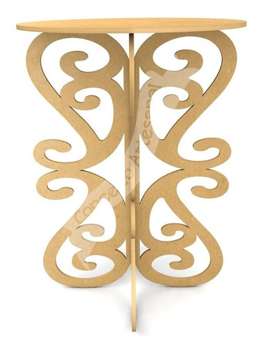 Mesa Para Bolo Redonda Decoração Festa Mdf Provençal Suporte
