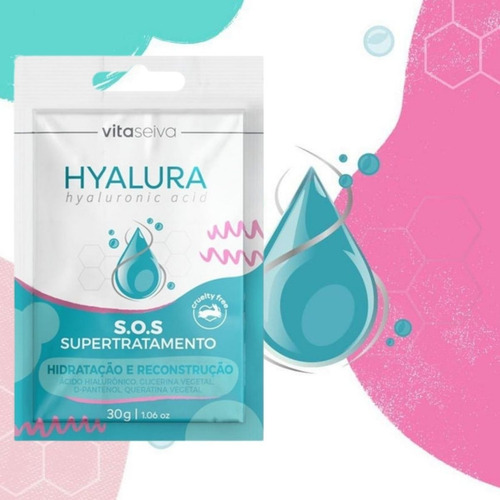 Imagem 2 de 5 de Sachê Sos Super Tratamento Hyalura 30g Lançamento Vita Seiva