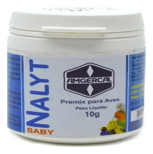 Nalyt Baby 10g - Amgercal - Vitamina Filhotes De Pássaros