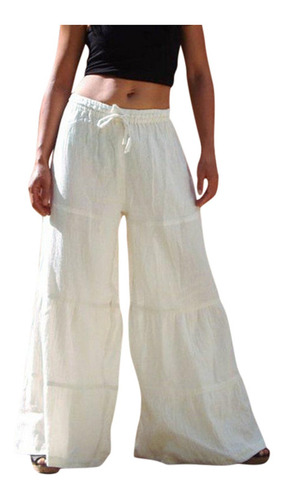 Pantalones Anchos De Mujer Pantalones De Algodón Lino 6002