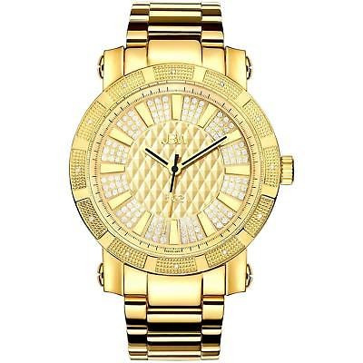 Jbw Hombres Diamante 562 50mm 18k Oro Reloj De Cuarzo Suizo