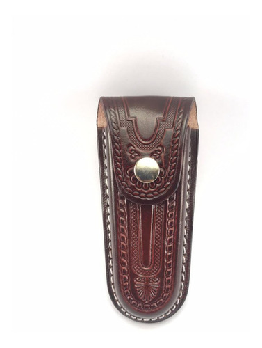 Imagem 4 de 9 de Canivete Zebu Barretos 640 Inox Cabo Vermelho Com Bainha