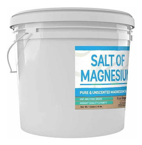 La Sal De Magnesio: Pura Sal De Epsom (cubo De 1 Galón, 8 Li