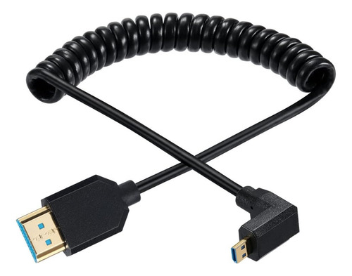 Qaoquda Micro Hdmi A Hdmi Cable En Espiral, 8k Micro Hdmi Ma