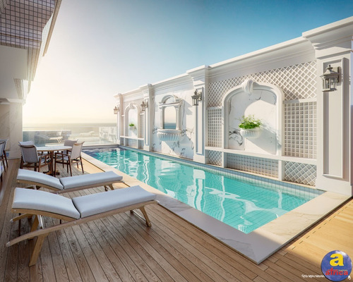 Imagem 12 de 16 de Em Construção | Luxuoso Apartamento 4 Suítes Sendo 1 Master, 3 Vagas De Garagem Na Meia Praia Em Itapema/sc - Imobiliária África - Ap00827 - 70288196