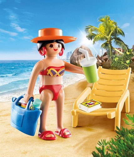 Imagen 4 de 6 de Playmobil 70300 Turista En La Playa Original
