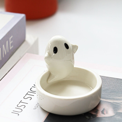 B Portavelas Con Diseño De Fantasma De Halloween,