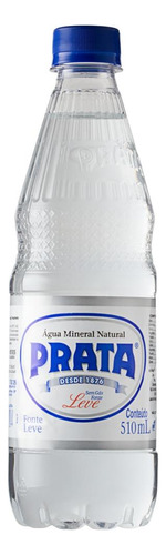 Água mineral Prata fonte sem gás garrafa 510 ml 