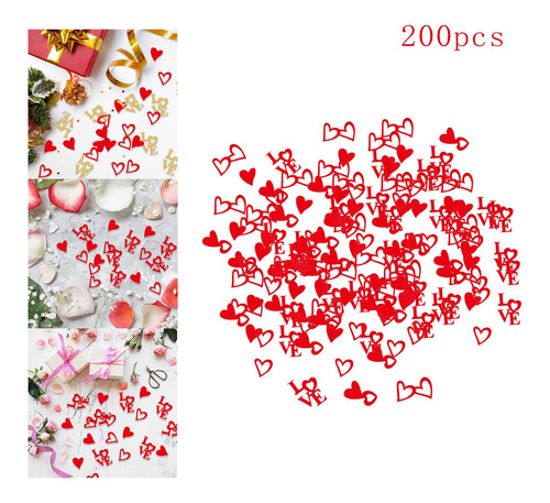 2 X 200 Piezas Confeti De Papel Del Día De San Valentín