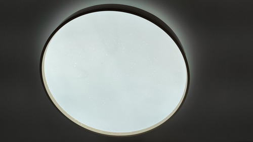 Luminária Plafon Redondo Dourado Cosmo Led Multicor 38cm 30w 127/220v