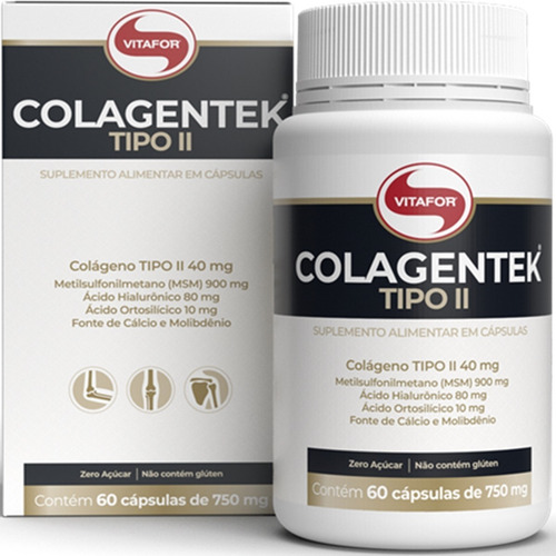 Colagentek Colageno Tipo 2 Acido Hialuronico 60 Cap Vitafor