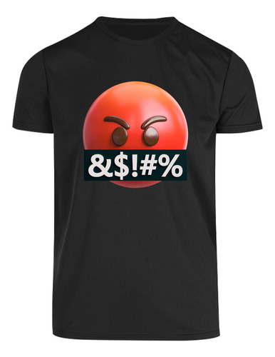 Playera Deportiva De Hombre Con Estampado De Emoji Enojado