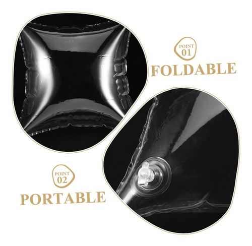 Almohada Inflable Transparente Cómoda Para Camping Y Viajes